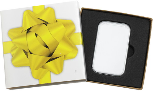 SilverTowne Natural Kraft Paper Gift Box with Yellow Bow Box Sleeve & Capsule - Product Packaging [Add $5.00]